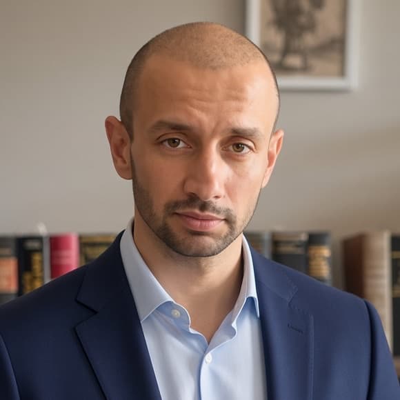 Portrait of lawyer Cihat Baltaş
